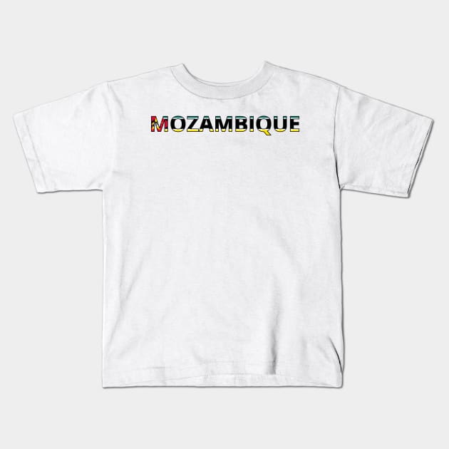 Drapeau Mozambique Kids T-Shirt by Pixelforma